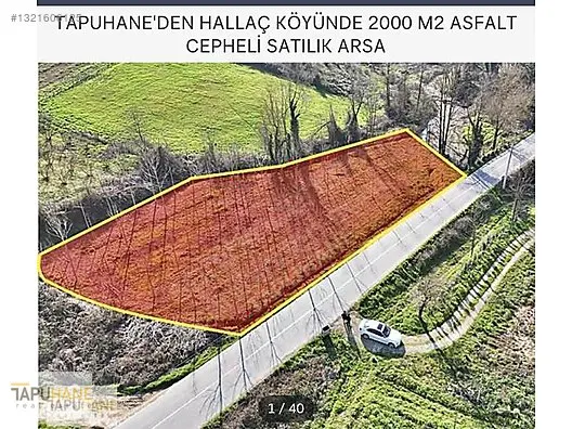 Tapuhaneden Hallaç köyünde satılık arsa