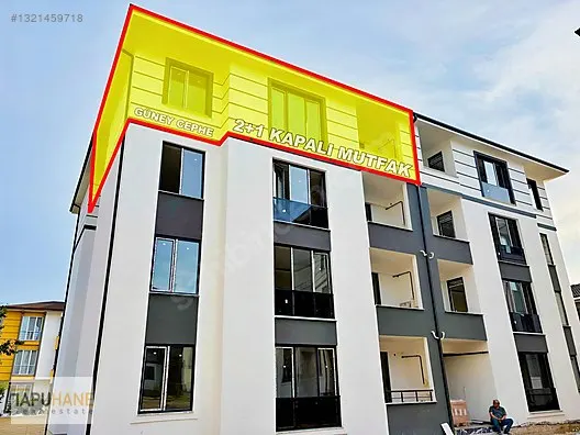 TAPUHANE'DEN SIFIR 2+1 GÜNEY CEPHE KAPALI MUTFAK DAİRE